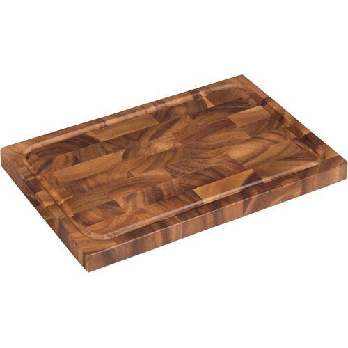 Planche Rectangulaire En Bois D'acacia Laqué À Double Usage, Idéale Pour Hacher, Découper Et Servir Tous Les Aliments Et Parfaite Pour Présenter, Mesure 42 X 2 X 3 Cm