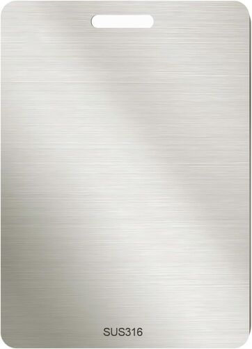 Planche A Decouper Inox, Planche A Decouper En Titane - Robuste Et Durable, Réversible, Facile À Nettoyer, Antibactérien Et Inodore (34 * 22.9Cm)