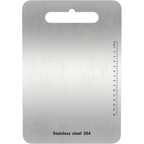 Planche À Découper En Acier Inoxydable 304 Des Deux Côtés, Antibactérienne, Sans Bpa, Produits Durables, Sans Plastique, Couvercle De Travail, Planche À Pâtisserie, Planche De Cuisine