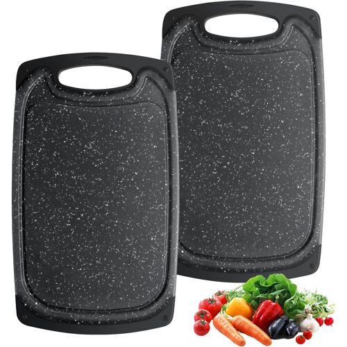 Tianyi-Planches À Découper, 2 Planche À Découper De Cuisine, 25 X 15cm Planche A Decouper Plastique, Cutting Board Planches À Découper Est Dure, Durable Und Antidérapante Pour Viande, Légumes, Fruits