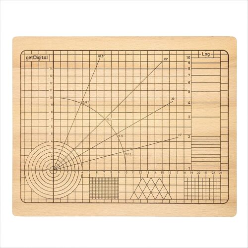 11780 Planche À Découper Haute Précision En Bois De Hêtre Non Traité Avec Angles Et Formes Géométriques 31 X 25 X 2 Cm