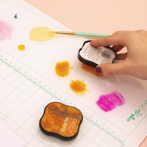 Base De Découpe En Verre Trempé Glass Mat | Idéal Pour Utiliser Comme Base De Couleurs Pour Peindre Et Mélanger | Règle Mesure En Centimètres Et Pouces | Couleur Blanche - Dimensions 33 X