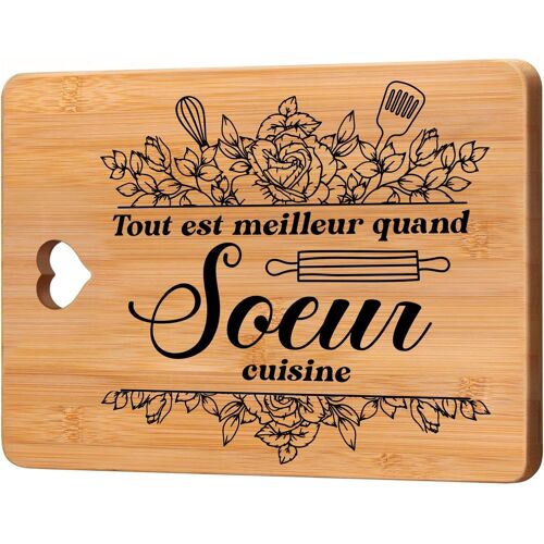 Kalanka-Cadeau Soeur, Cadeau Soeur Anniversaire, Planche À Découper Cadeau Pour Femme, Cadeau Pour Ma Grande Petite Belle Soeurs, Idée Cadeau Soeur, Cadeaux De Cuisine