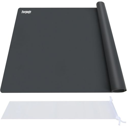 Tianyi-Grand 71x51 Cm Tapis En Silicone Pour Resine, Antiadhésif - Résistant À La Chaleur - Antidérapant Tapis De Table Silicone Pour Resine Epoxy/Travaux Manuel/Bijoux - Gris Foncé