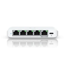 Ubiquiti UniFi Flex Mini 2.5G Géré 2.5G Ethernet (100/1000/2500) Connexion Ethernet, supportant l'alimentation via ce port (PoE) Bureau Blanc