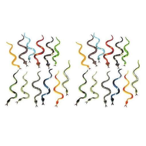 Lot de 32 serpents réalistes en caoutchouc - 10,2 cm - Serpents de la forêt tropicale - Serpents Lot de 32 serpents réalistes en caoutchouc - 10,2 cm - Serpents de la forêt tropicale - Serpents