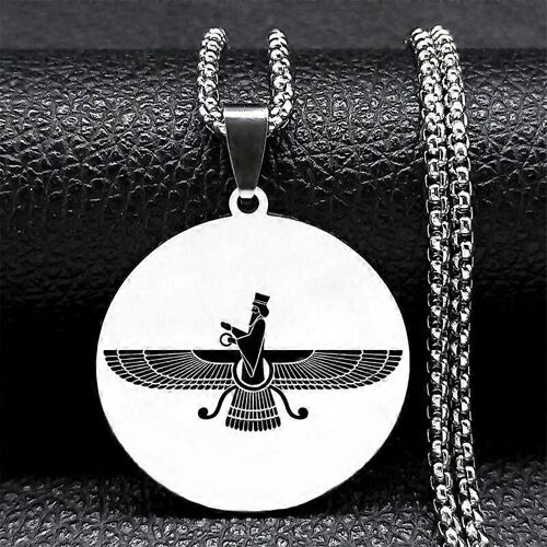 Faravahar Ahura Mazda Pendentif Collier Perse Ancienne Hommes Bijoux Ahura Mazda Pendentif Mythologie Cadeau Pour Homme
