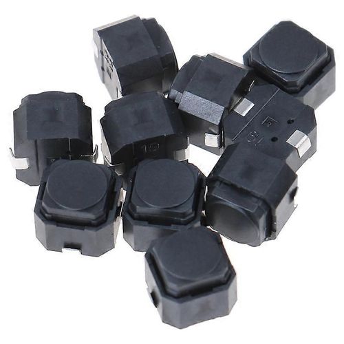 10Pcs Silent Tact Switch 6 * 6 * 5mm smd Bouton en silicone Interrupteur Interrupteur Tactile hauteur 5mm