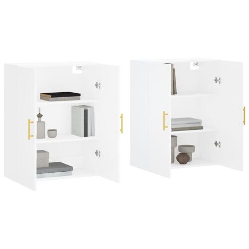 vidaXL Armoires murales 2 pcs blanc 69,5x34x90 cm