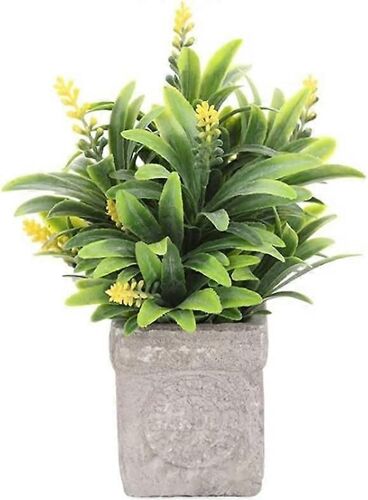Plantes artificielles de lavande en pots avec mini-pots en plastique vert imitation pour bureau