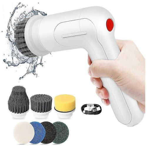 Brosse de nettoyage électrique, autolaveuse électrique, dispositif de nettoyage avec 7 têtes de nettoyage remplaçables, Rota