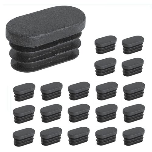 15x30mm capuchons d'extrémité en plastique, pour meubles pieds tubes embouts ovales, pour bouchon de pieds de chaise en plastique, pour ovale Pipe_fi 100 pièces