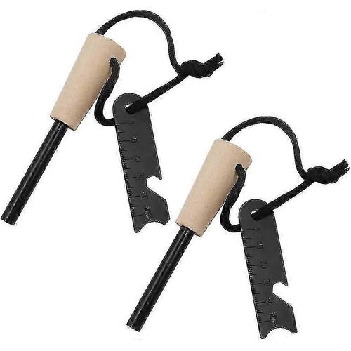 Kit De Pierre À Feu 7 En 1,Kit De Survie - Allume-Feu Type Briquet De Survie À Silex,Silex De Survie Pour Étincelles Extrêmement Fortes Et Chaudes S202412121325