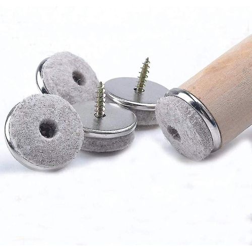 32 Pièces Patins De Meubles,Diamètre 28 Mm,Patins En Feutre,Vis,Patins De Chaise Professionnels,Protège-Pieds De Chaise,Feutre Avec Vis