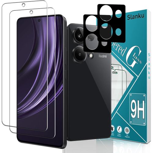 Kal-Pièces Verre Trempé Pour Xiaomi Redmi Note 13 5g Et Caméra Arrière Protecteur, Anti-Rayures, Dureté 9h, Sans Bulles, Facile À Installer