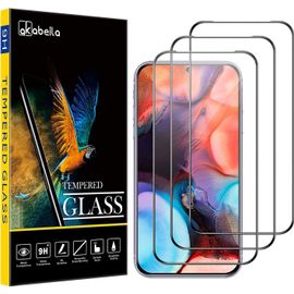 Kal-Lot De 3] Protecteur D'écran En Verre Trempé Premium [Couverture Complète] Hd Films De Protection Anti-Bulles, Anti-Traces De Doigts [Dureté 9h] (Xiaomi Redmi Note 10 Pro, Noir)