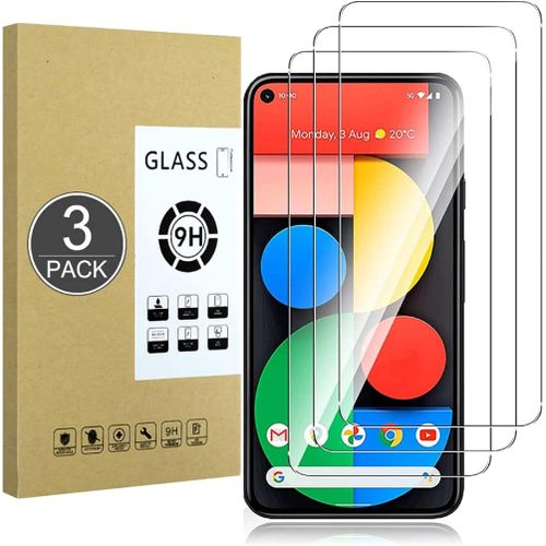 Kal-Protecteur D'écran Compatible Avec Google Pixel 5a,[Résistant Aux Rayures,Haute Définition,Sans Bulle], [3 Packprotecteur En Verre Trempé Pour Google Pixel 5a