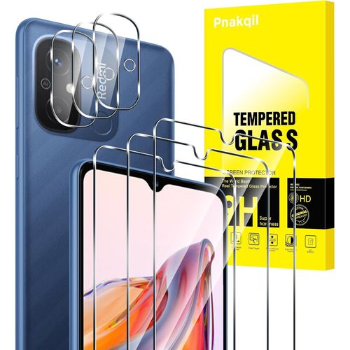 Kal-Lot De 3 Verre Trempé Pour Xiaomi Redmi 12c Avec Caméra Protecteur 3 Pièces,Hd Film Protection Écran,9h Dureté,Anti Rayures,Sans Bulles,Ultra Transparent Vitre Pour Xiaomi Redmi 12c