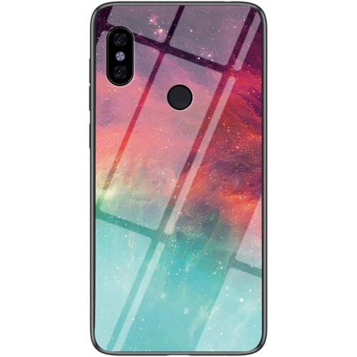 KAL-Coque Pour Xiaomi Redmi Note 5 / Note 5 Pro [Avec Film De Protection Écran],Coque Avec Revêtement Arrière En Verre Trempé Avec Ciel Étoilé+ Tpu Silicone Souple Case Cover (Couleur Starry Sky)