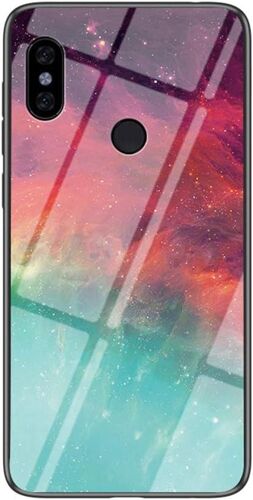 KAL-Coque Pour Xiaomi Redmi Note 5 / Note 5 Pro [Avec Film De Protection Écran],Coque Avec Revêtement Arrière En Verre Trempé Avec Ciel Étoilé+ Tpu Silicone Souple Case Cover (Couleur Starry Sky)