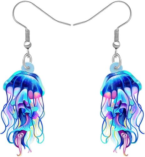 Kal-Boucles D'oreilles Méduses En Acrylique Pour Les Femmes Et Les Amoureux De L'océan