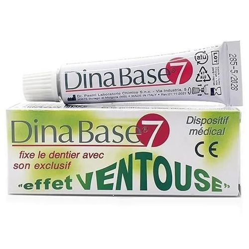 Gel Fixatif Prothèses Dentaires - Dinabase - Rebasage Dentaire - Effet Ventouse - 2 Mois - Non Toxique 