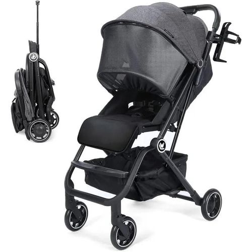 Aoodil Poussette Legere Pour Bebe, Poussette De Voyage Avec Dossier Reglable, Pousette Compacte Facile A Plier D'une Seule Main, Pou