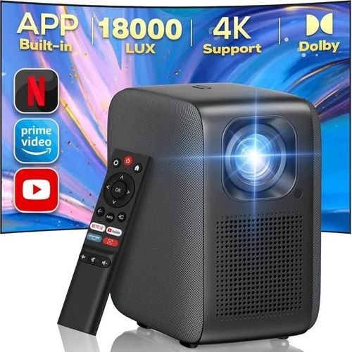 Projecteur iZEEKER WiFi iPL610 ¿ Full HD 1080P, Netflix intégré, Dolby Audio, Bluetooth 5.2, 600 lumens ANSI