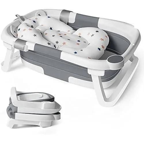 Baignoire Bébé Pliable - Adoraland - Gris - Pliable - Baignoire