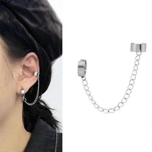 Design À La Mode Chaîne Piercing D'oreille Pour Les Femmes Simple Cool Doux Et Cool Personnalité Niche Oreille Bone Clip