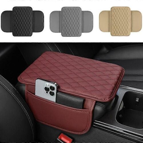 Console Centrale De Voiture Protecteur Housse Accoudoir Boîte Coussin Avec Poche Accoudoir Tapis Coude Support Rangement Quatre Saisons Universel
