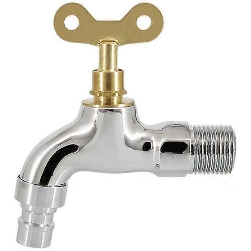 Clé de robinet verrouillable à ouverture rapide d'extérieur Antivol Poignée en or d'eau Robinet en alliage de zinc Interrupteur Accessoires