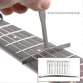 9pcs Guitare Sous Corde Rayon Jauge Manche Cranté Bord Droit Constructeur Mesure Guitare Touche Arc Meulage Règle De Mesure