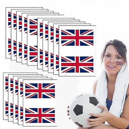Tatouage Temporaire Union Jack 20/30 Feuilles Tatouage Temporaire Royaume-Uni Drapeau Du Royaume-Uni Tatouage Temporaire Union Jack Drapeau Autocollant Drapeau De La Grande-Bretagne 