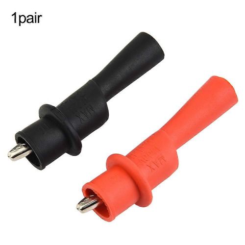 1 paire d'alligator crocodile pince de pince de fil pointes de pince de test rouge + noir pour multimètre testeur multimètre sonde de testeur