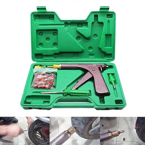 Voiture Moto Vélo Tubeless Pneu Réparation Bouchon De Crevaison Aspirateur Pneu Réparation Pistolet Voiture Bloc De Pneu Kit De Fuite D'air Avec Clous En Caoutchouc