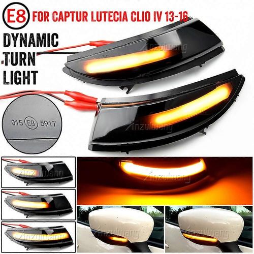 Rétroviseur Latéral Dynamique À Led Feu Séquentiel Pour Renault Kaptur Captur J5 H5 Clio Iv Mk4 Zoe Ze40 Lutecia Grandtour