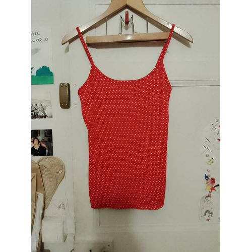 Débardeur Rouge Pois Blancs 36 S In Extenso.