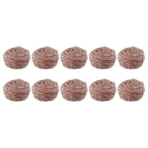 10Pcs Cuivre Plaqué Fil Nettoyeur Boule Soudure Boule Fer À Souder Boules D'éponge Pour Nettoyage Fers À Souder Buse Pointe