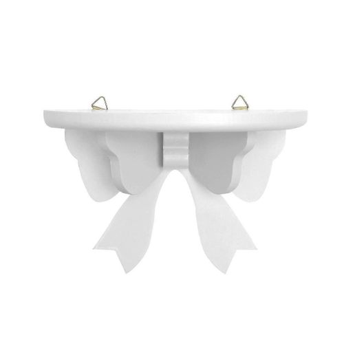 Étagères Murales En Bois En Forme D'arc : Étagère Flottante En Bois Blanc Étagère D'affichage Mural Rustique Porte-Pot De Fleur Pour La Chambre À Coucher À La Maison