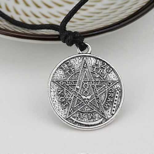Pentagramme De Salomon Tétragramme Collier Wiccan Païen Occulte Protecteur Talisman Bijoux