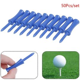 50pcs / Set Plastic Step Down Golf Tees Contrôle De La Hauteur Bleu 268 Pouces Jing