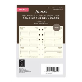Filofax Semaine Sur Deux Pages Cotton Cream- Français - Pocket - 2026