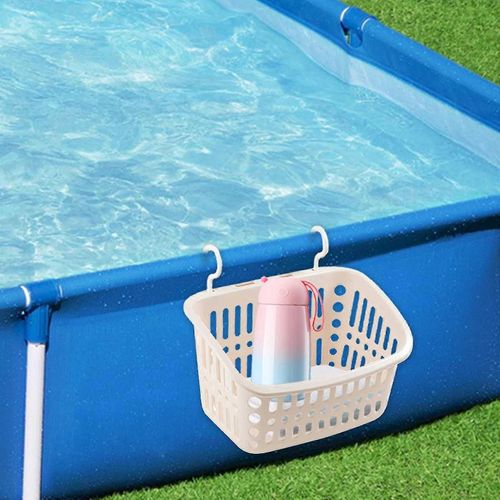 Ensemble De Paniers De Rangement Côté Piscine,Porte-Gobelet De Piscine,Accessoires De Piscine Hors Sol,Panier De Jouets De Piscine,Bacs De Rangement De Piscine Pour La Plupart Des Piscines À Cadre