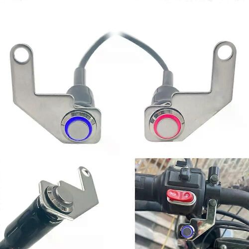 12v Led Étanche Moto Guidon Interrupteur Réinitialiser Bouton De Retour Manuel Interrupteur
