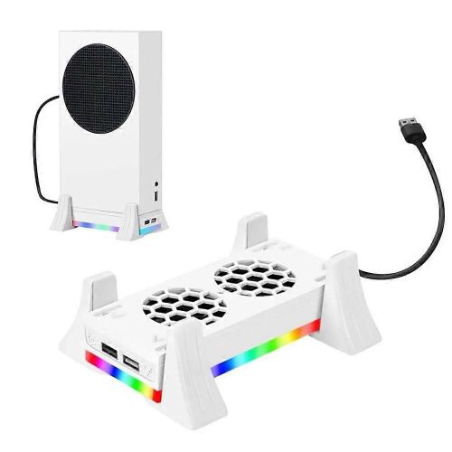 Refroidisseur Vertical À 3 Vitesses De Réglage De La Base De Ventilateur De Refroidissement Avec Station D'accueil De Dissipation De Chaleur De Lumière De Couleur Pour Xbox Series S
