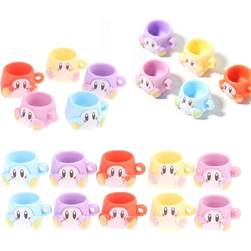 20pcs/set 1:12 Maison de poupée Mini Tasses Mini maison de poupée Tasse de dessin animé Mini maison de poupée Cuisine Decorati
