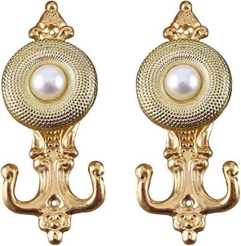 1 Paire De Rideaux Décoratifs En Perles Métalliques À Suspendre Au Mur Avec Crochet À Pampilles, Crochet Multi-Usages