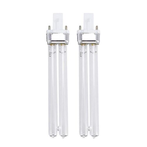 Lot De 2 Lampes De Désinfection Uv Ultraviolettes 11 W Pour Stérilisateur D'aquarium (Culot G23)