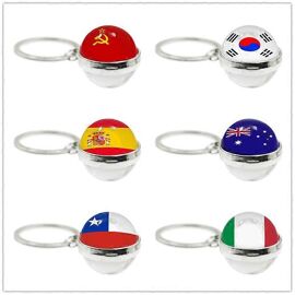 Porte-clés Patch Brodé Drapeau Espagne Baléares – Tissu Multicouleur – Fabriqué En France